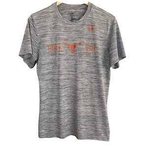Nike Texas Longhorns Grey Velocity Legend Dri Fit Tee Men’s Medium Hook ‘Em